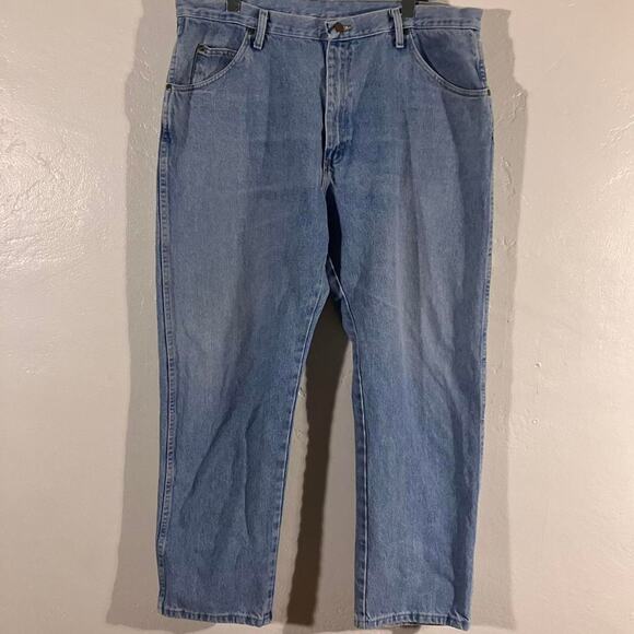 Vintage Y2K Wrangler Light‎ Wash Denim Cowboy Western Jeans - Picture 1 of 6